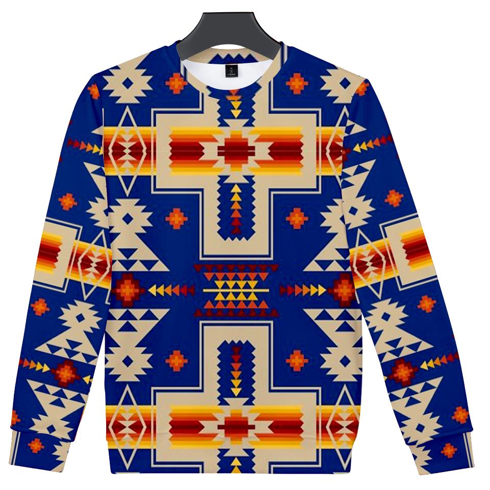 Purple Native American Tribes Pattern 3D Sweatshirt LT10 - Wonder Print Shop