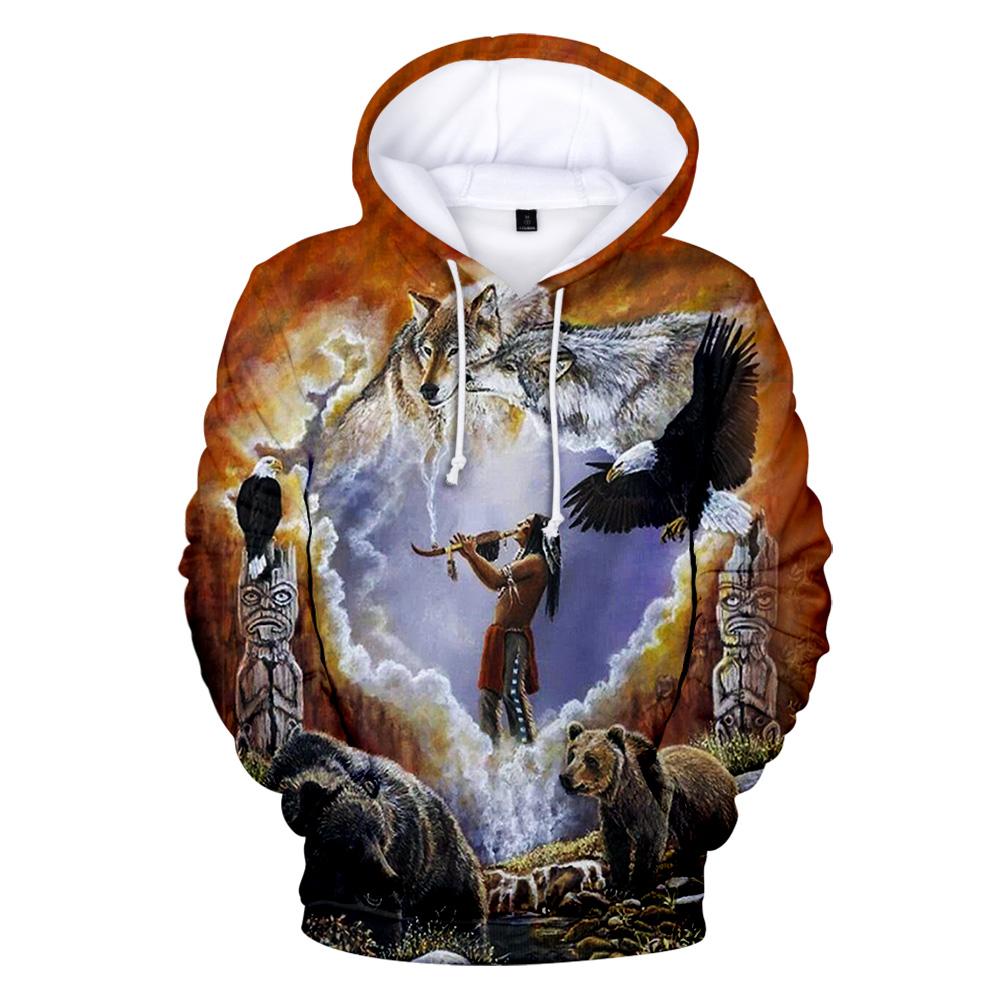 Calling The Totems Native American Art Pullover Hoodie LT10 - Wonder Print Shop