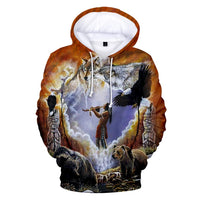 Calling The Totems Native American Art Pullover Hoodie LT10 - Wonder Print Shop