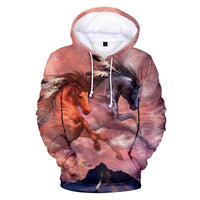 Running Horses Cloudy Native American All Over Hoodie LT10 - Wonder Print Shop