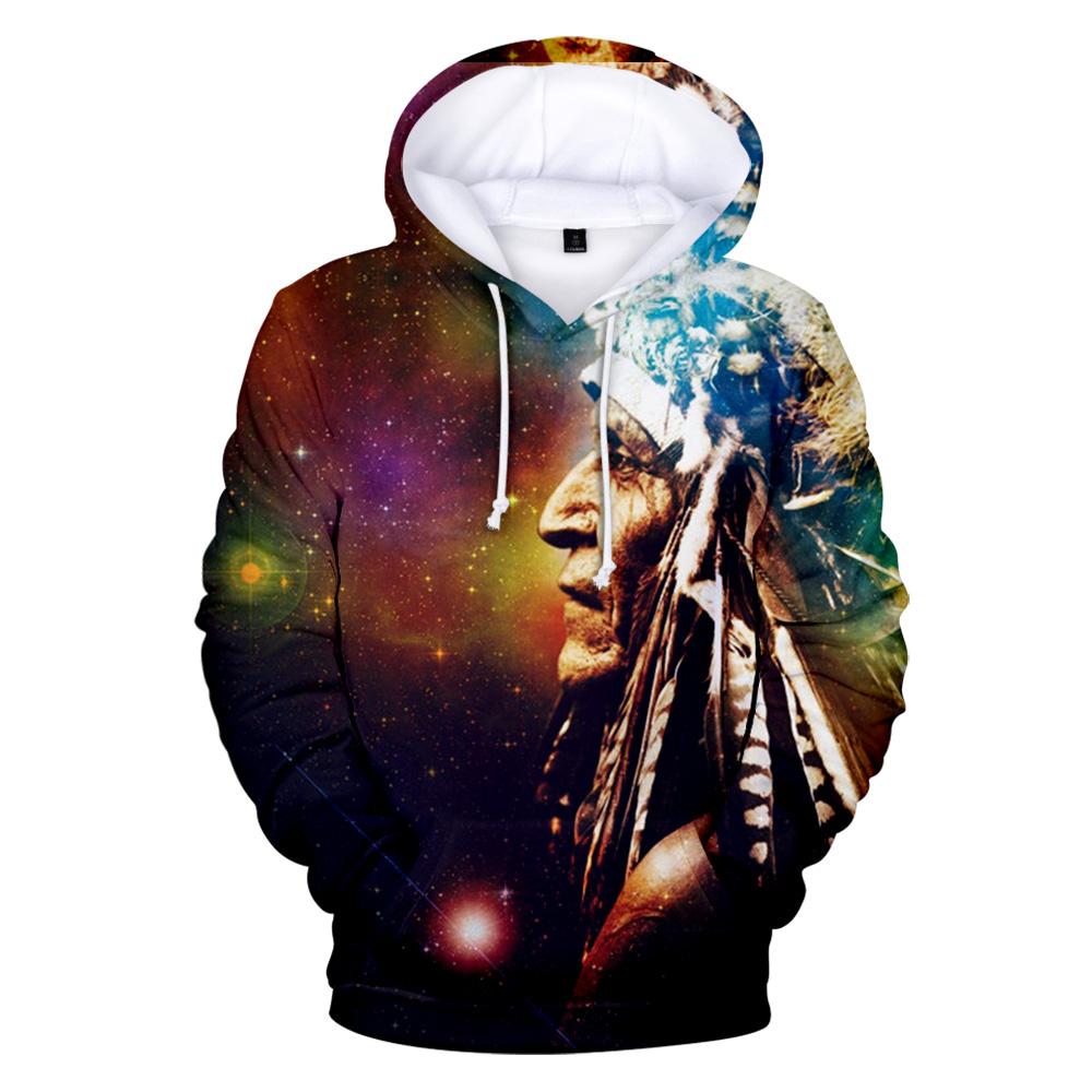 Galaxy Chief Painting Native American All Over Hoodie LT10 - Wonder Print Shop
