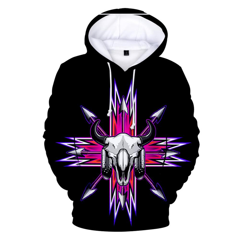 Bison Pink Arrow Native American Exclusive All Over Hoodie LT10 - Wonder Print Shop