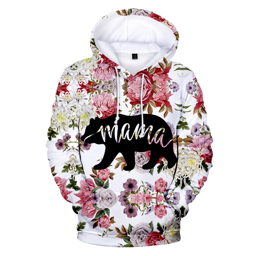 Native American Mama Bear Flower Rose Mothers Day Gift All Over Hoodie LT10 - Wonder Print Shop