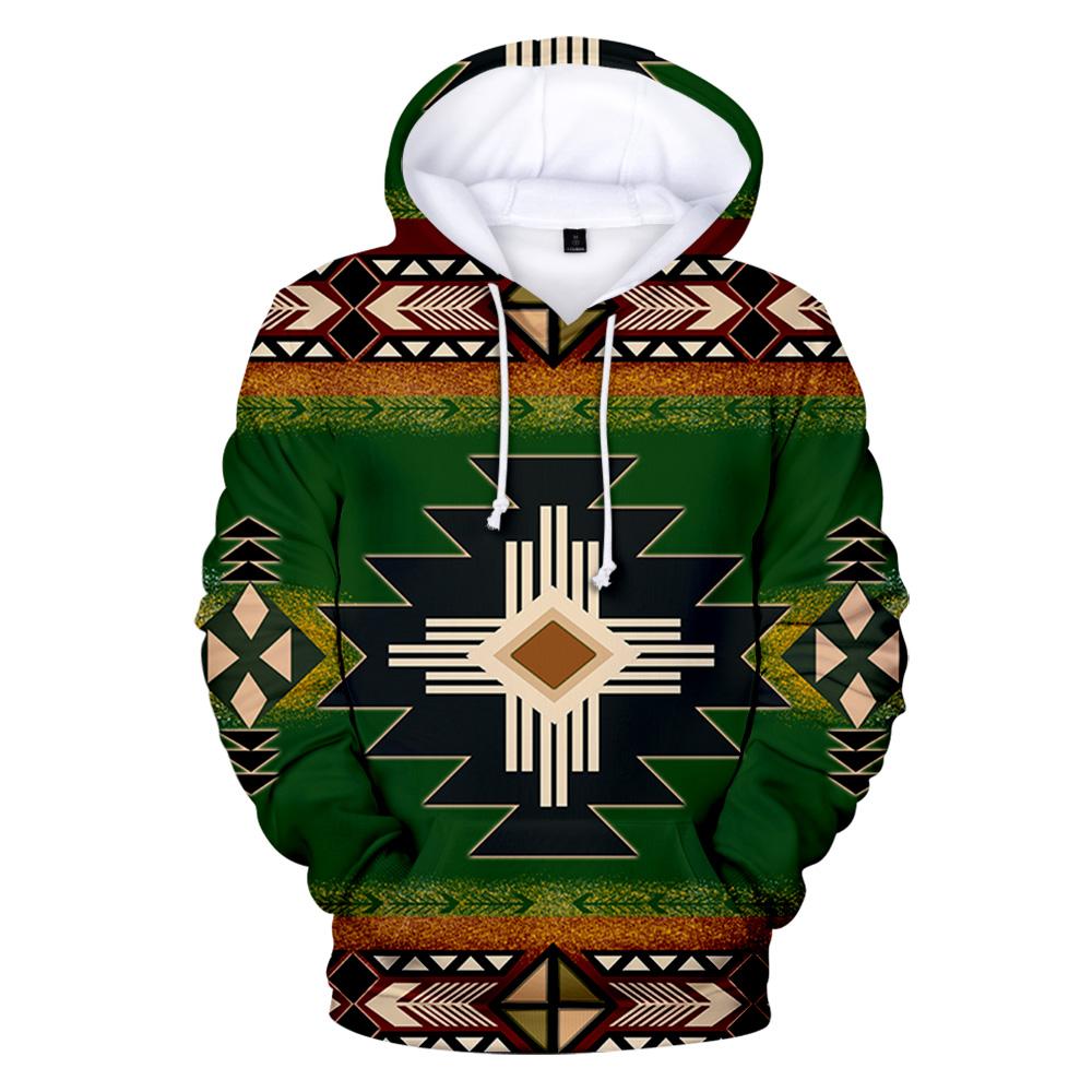 Southwest Green Symbol Native American All Over Hoodie LT10 - Wonder Print Shop