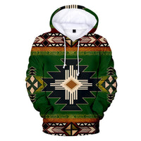 Southwest Green Symbol Native American All Over Hoodie LT10 - Wonder Print Shop