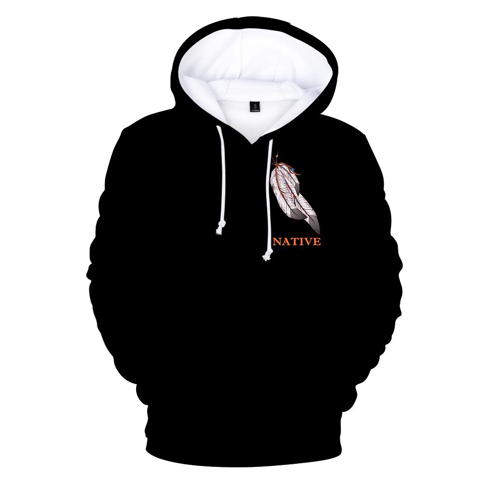 Native American Flag Feather All Over Hoodie LT10 - Wonder Print Shop