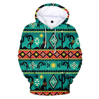 Kokopelli Myth Green Native American All Over Hoodie LT10 - Wonder Print Shop
