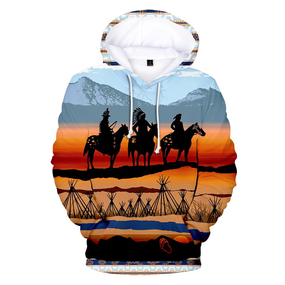 Chief And Warriros Native American All Over Hoodie LT10 - Wonder Print Shop