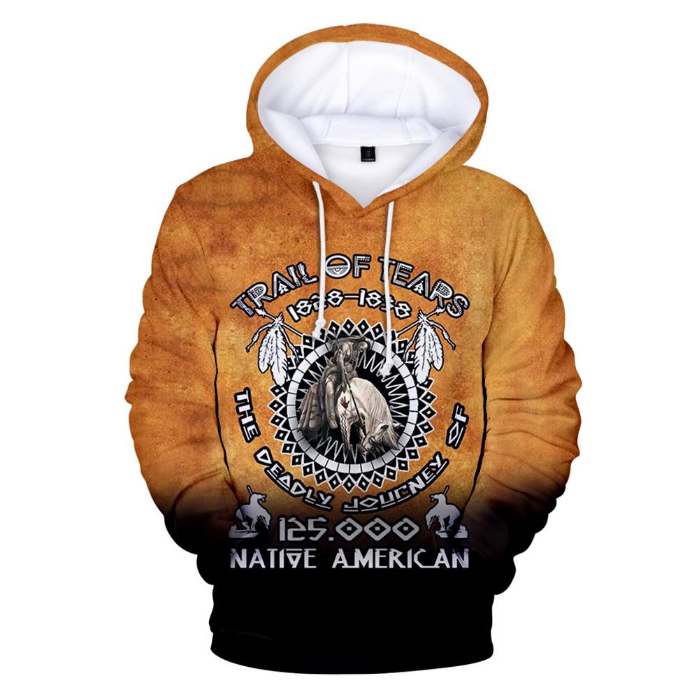 The End Of The Trail Native American All Over Hoodie LT10 - Wonder Print Shop