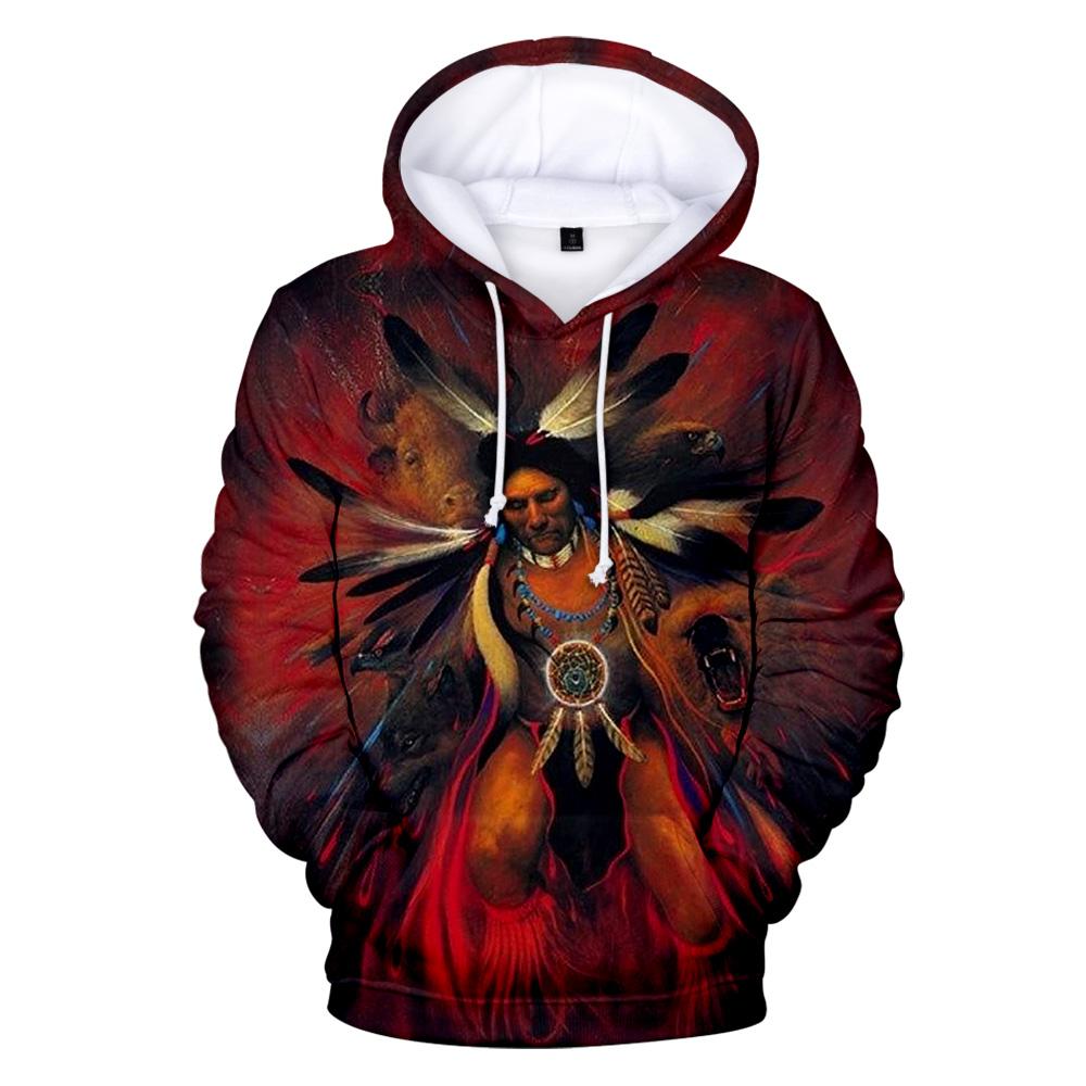 Animal and Warrior Native American All Over Hoodie LT10 - Wonder Print Shop