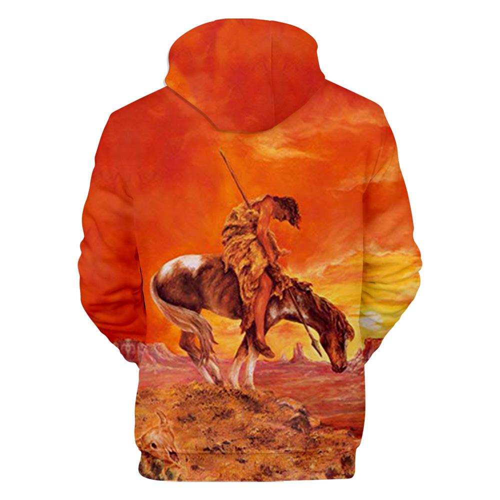 Native American Warrior All Over Hoodie LT10 - Wonder Print Shop