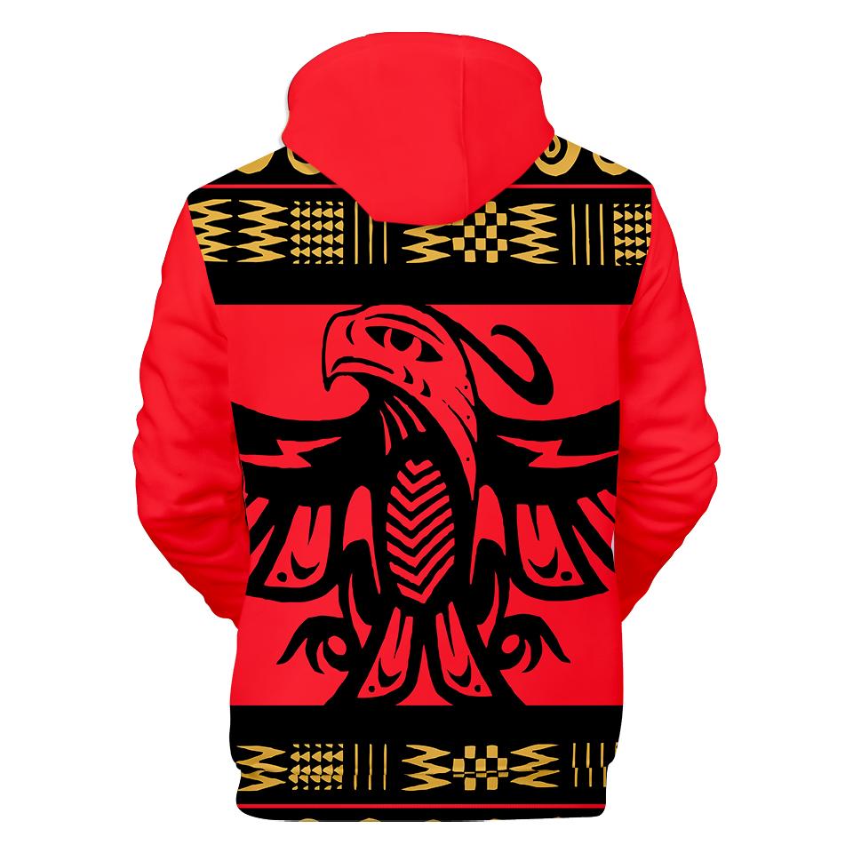 Red Thunderbird Native American Design All Over Hoodie LT10 - Wonder Print Shop