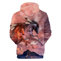 Running Horses Cloudy Native American All Over Hoodie LT10 - Wonder Print Shop
