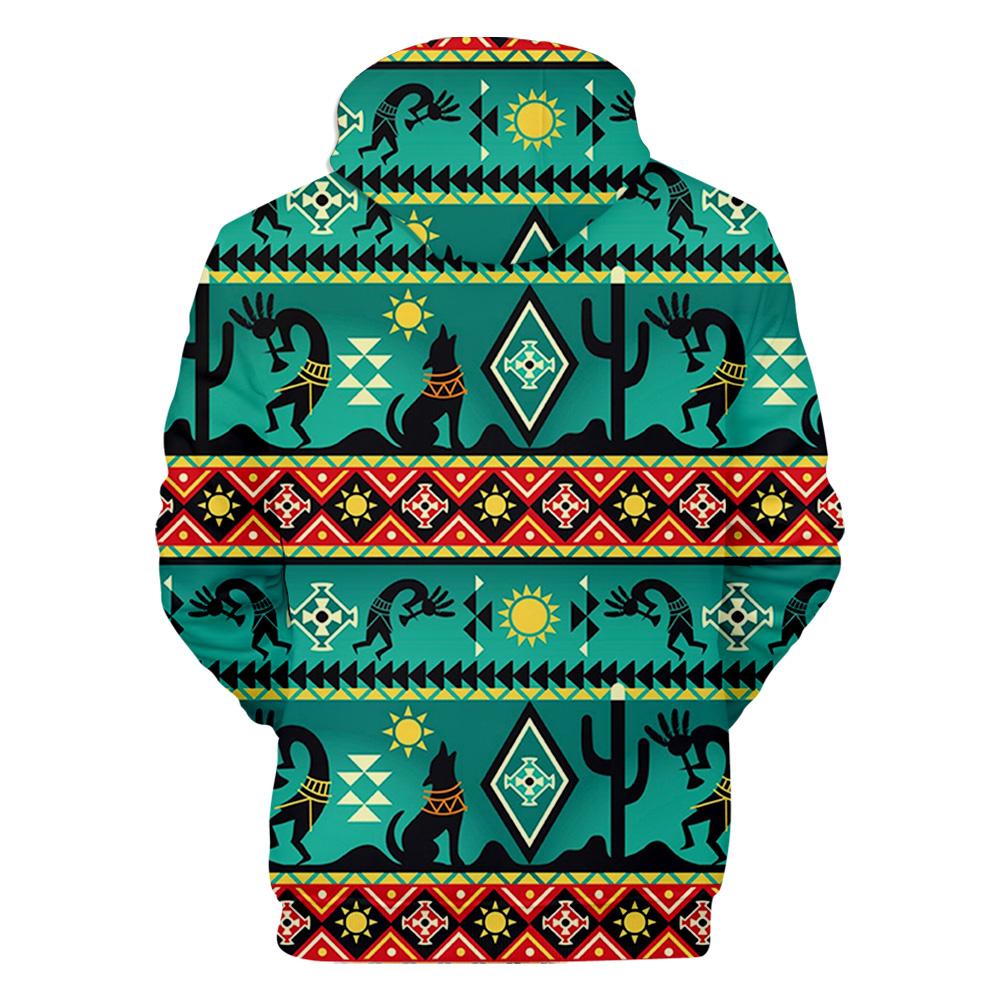 Kokopelli Myth Green Native American All Over Hoodie LT10 - Wonder Print Shop
