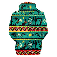 Kokopelli Myth Green Native American All Over Hoodie LT10 - Wonder Print Shop
