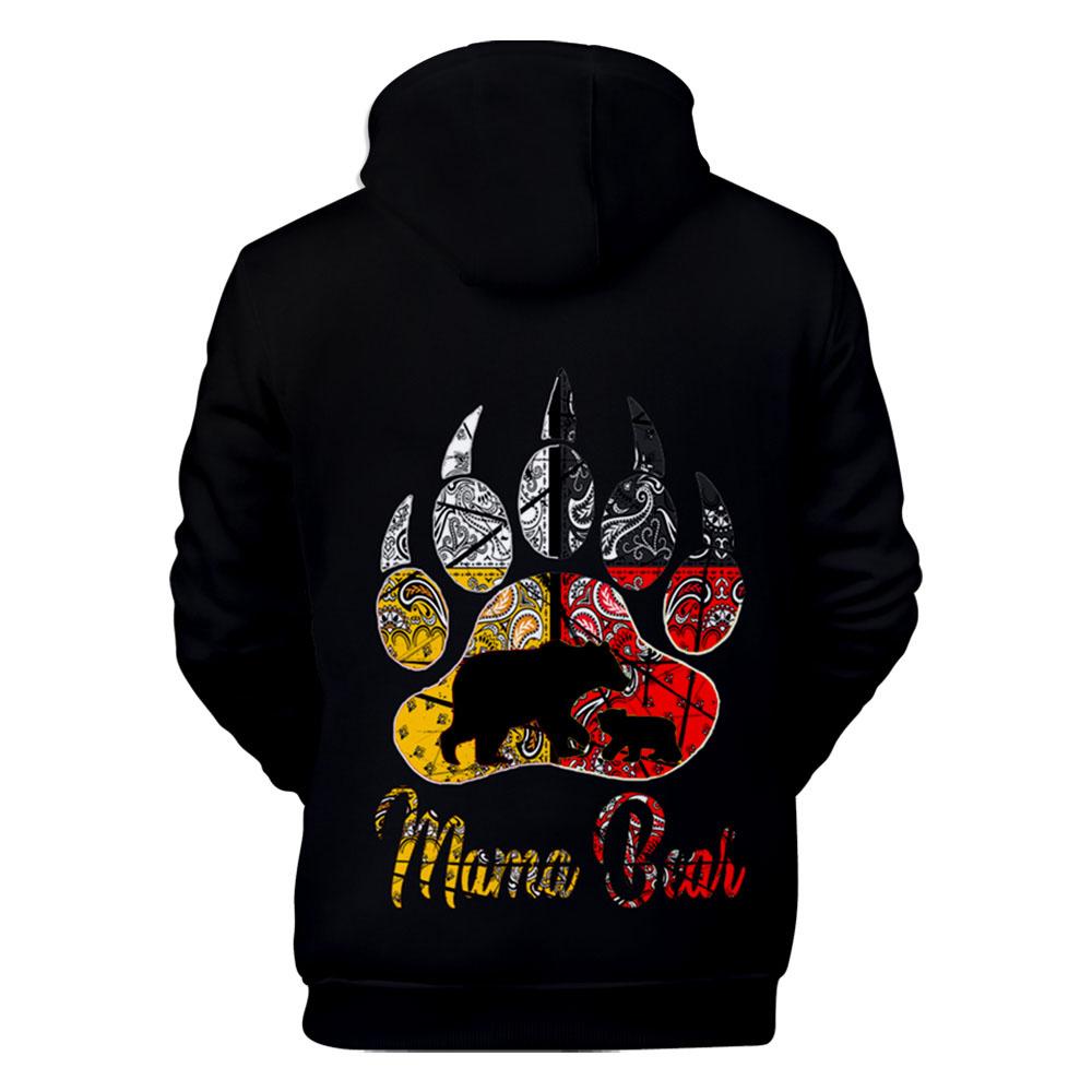 Native American Mama Bear All Over Hoodie LT10 - Wonder Print Shop