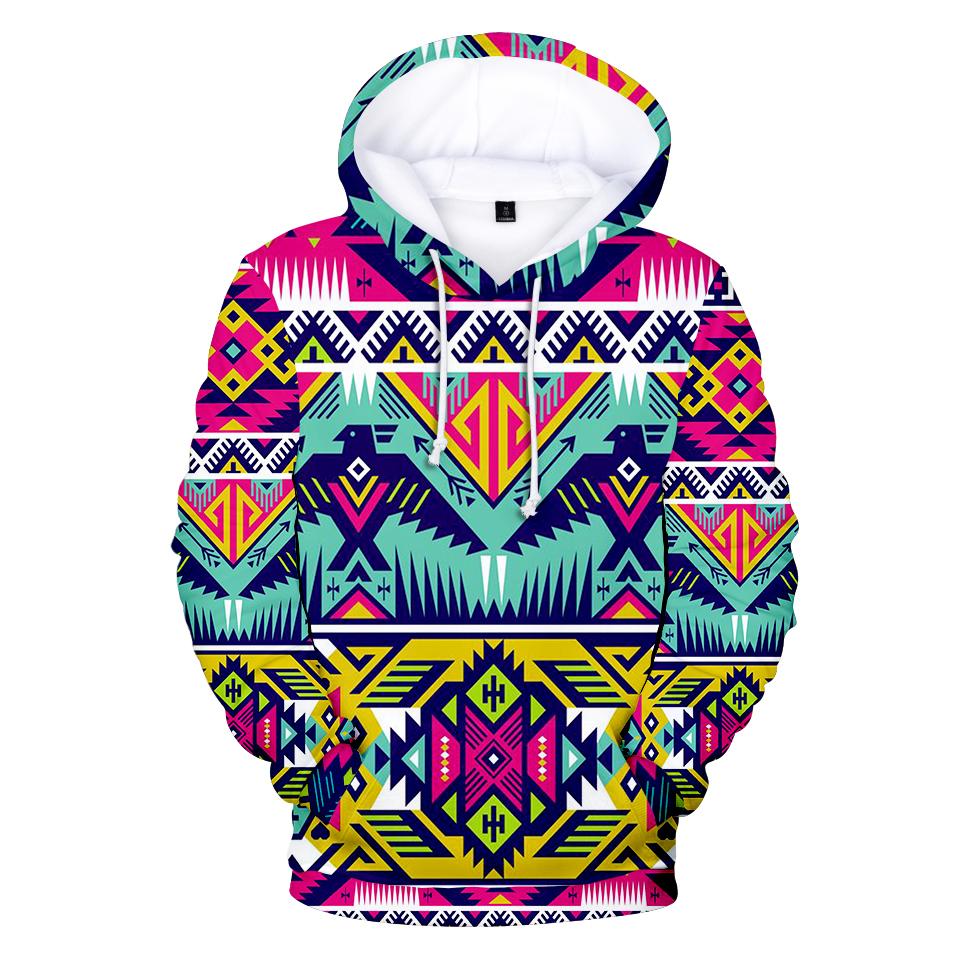 Thunder Bird Pattern Native American All Over Hoodie LT10 - Wonder Print Shop