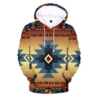 Blue Pearl Pattern Native American All Over Hoodie LT10 - Wonder Print Shop