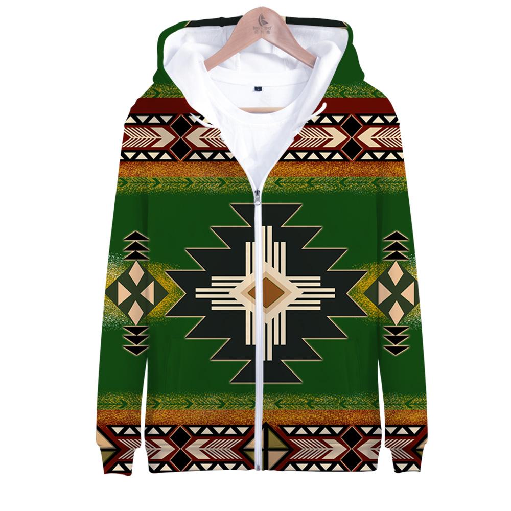 Southwest Green Symbol Native American All Over Hoodie LT10 - Wonder Print Shop