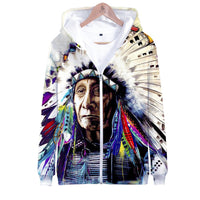 Pullover Chief Native American All Over Hoodie LT10 - Wonder Print Shop