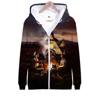 Campfire Native American All Over Hoodie LT10 - Wonder Print Shop