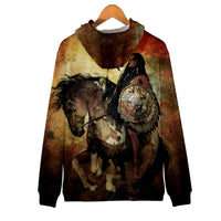 Warrior Riding Horse Native American All Over Hoodie LT10 - Wonder Print Shop