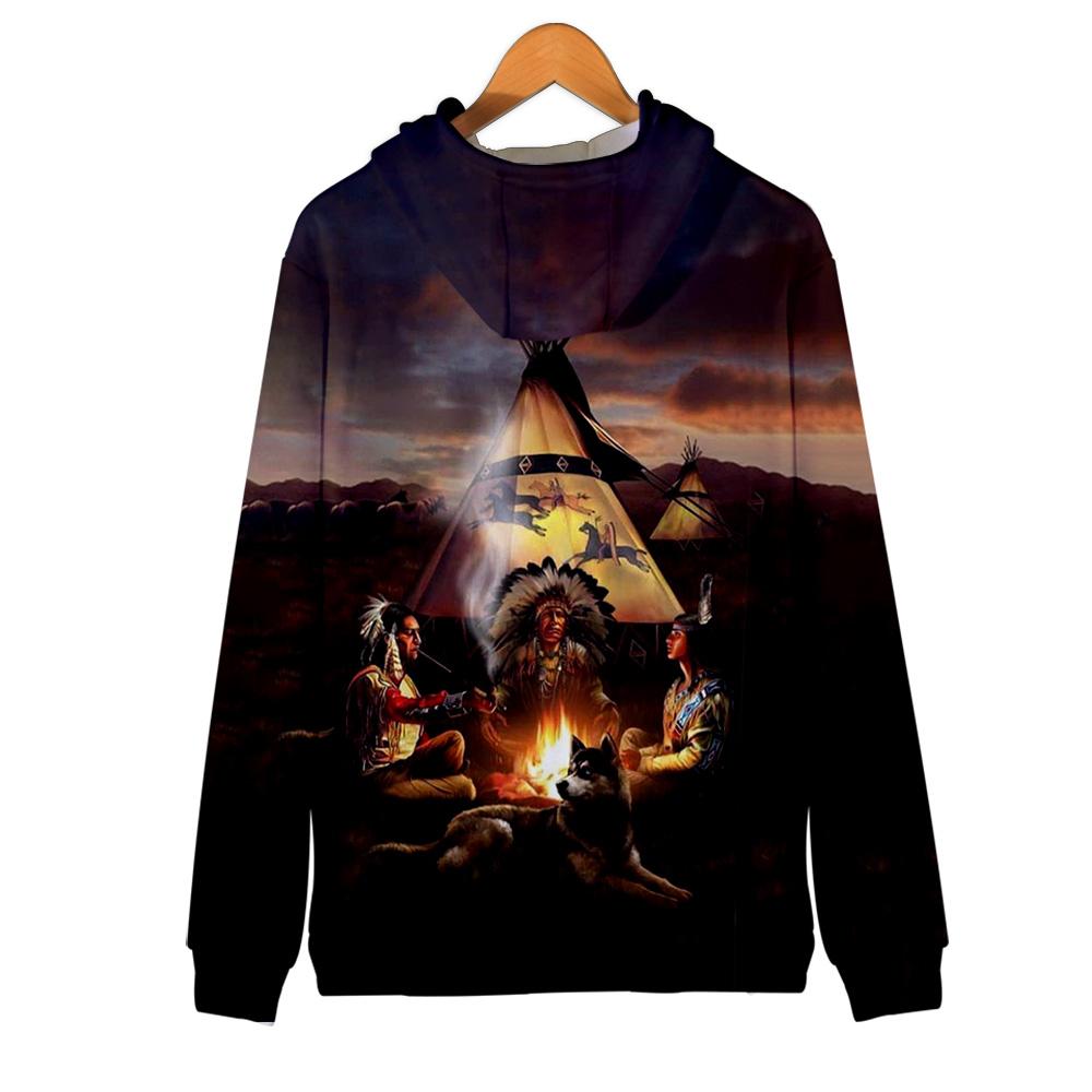 Campfire Native American All Over Hoodie LT10 - Wonder Print Shop