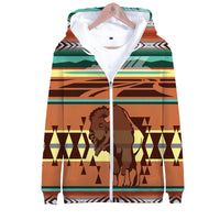 Native Bison Buffalo Native American All Over Hoodie LT10 - Wonder Print Shop