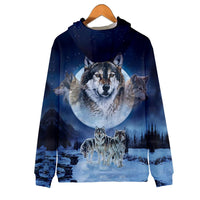 Wolves Native American Zip Hoodie LT10 - Wonder Print Shop