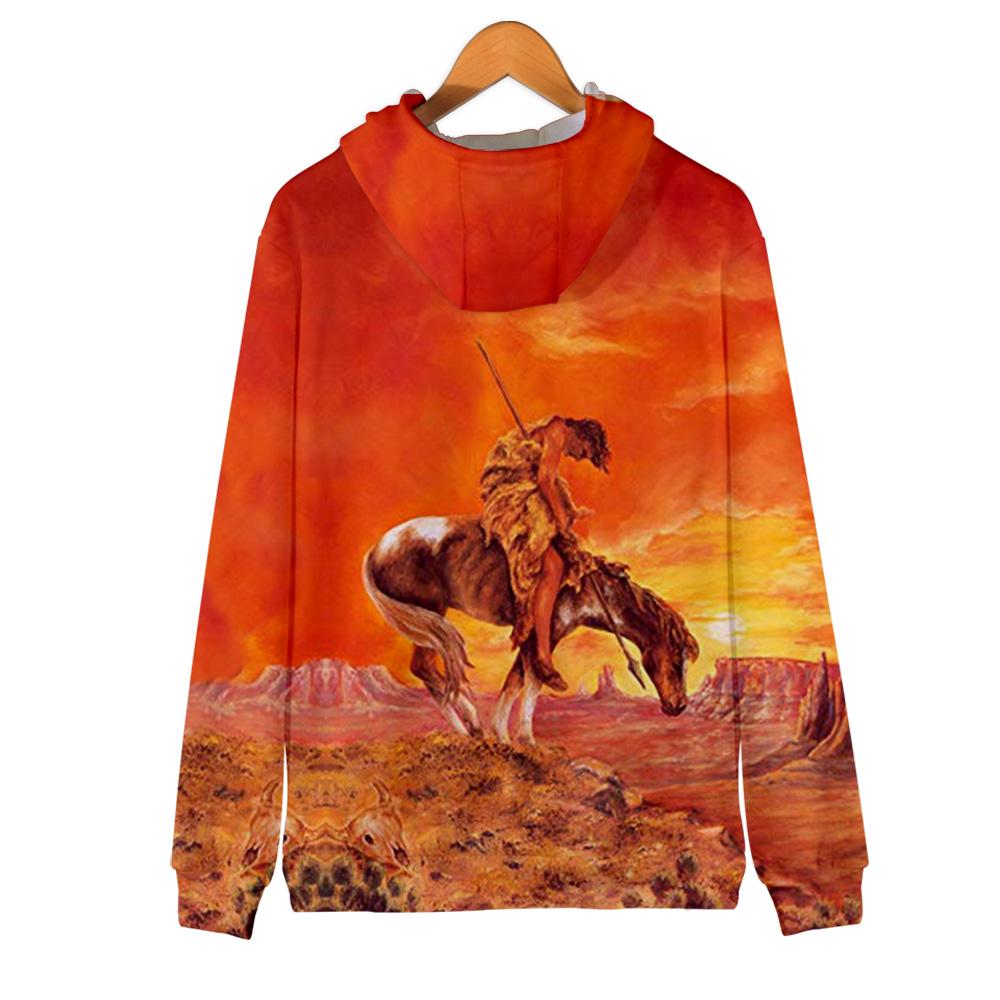 Native American Warrior All Over Hoodie LT10 - Wonder Print Shop