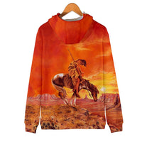 Native American Warrior All Over Hoodie LT10 - Wonder Print Shop