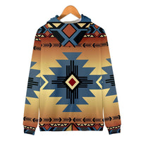 Blue Pearl Pattern Native American All Over Hoodie LT10 - Wonder Print Shop