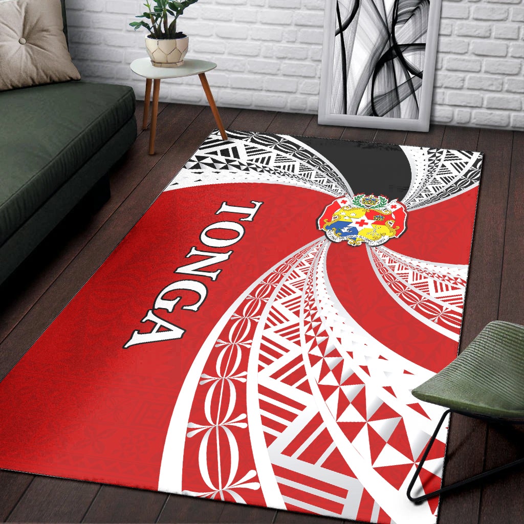 Tonga Distinctive Area Rug Tongan Tapa Pattern LT13 - Wonder Print Shop