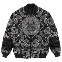 Viking Bomber Jacket Yggdrasil Tree Of Life Celtic with Bandana Paisley Style RLT12 - Wonder Print Shop