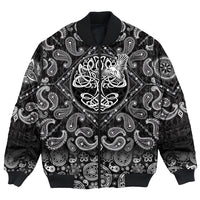 Viking Bomber Jacket Yggdrasil Tree Of Life with Bandana Paisley Style RLT12 - Wonder Print Shop