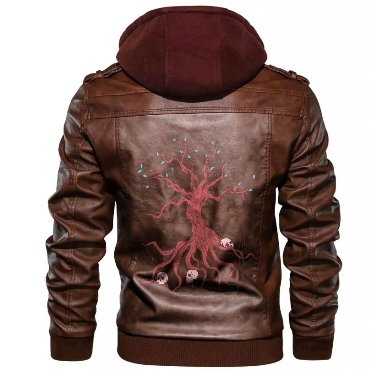 Viking Yggdrasil World Tree From Scandinavian Mythology Leather Jacket RLT12 - Wonder Print Shop