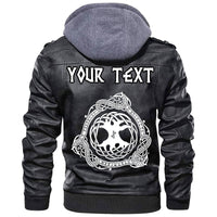 (Custom) Wonder Print Shop - Yggdrasil Scandinavian The Tree Yggdrasil In Nordic Pattern Leather Jacket RLT12 - Wonder Print Shop