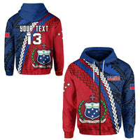 Custom Samoa Polynesian Zip Hoodie Quotes Custom Text and Number LT13 - Wonder Print Shop