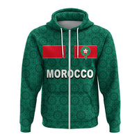 Custom Morocco Soccer Hoodie World Cup Champions Green Style LT6 - Wonder Print Shop