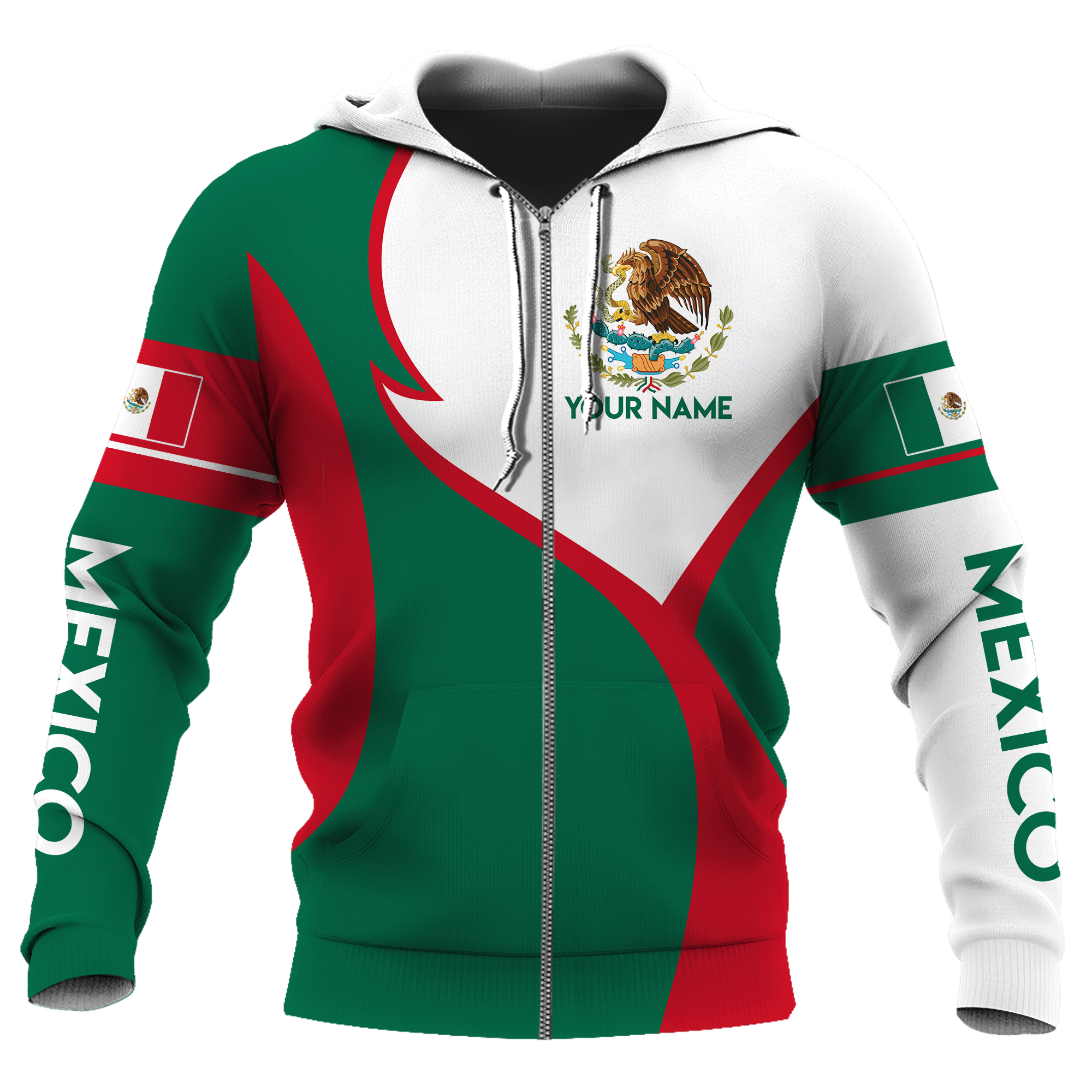 mexico-green-and-red-style-personalized-hoodie
