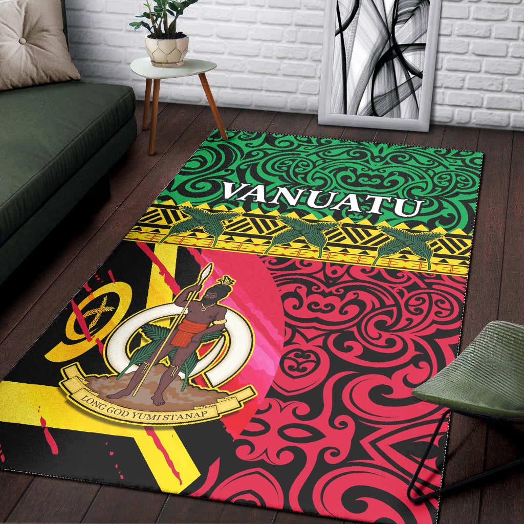 Vanuatu Dreamy Area Rug Coat Of Arms and Pattern LT13 - Wonder Print Shop
