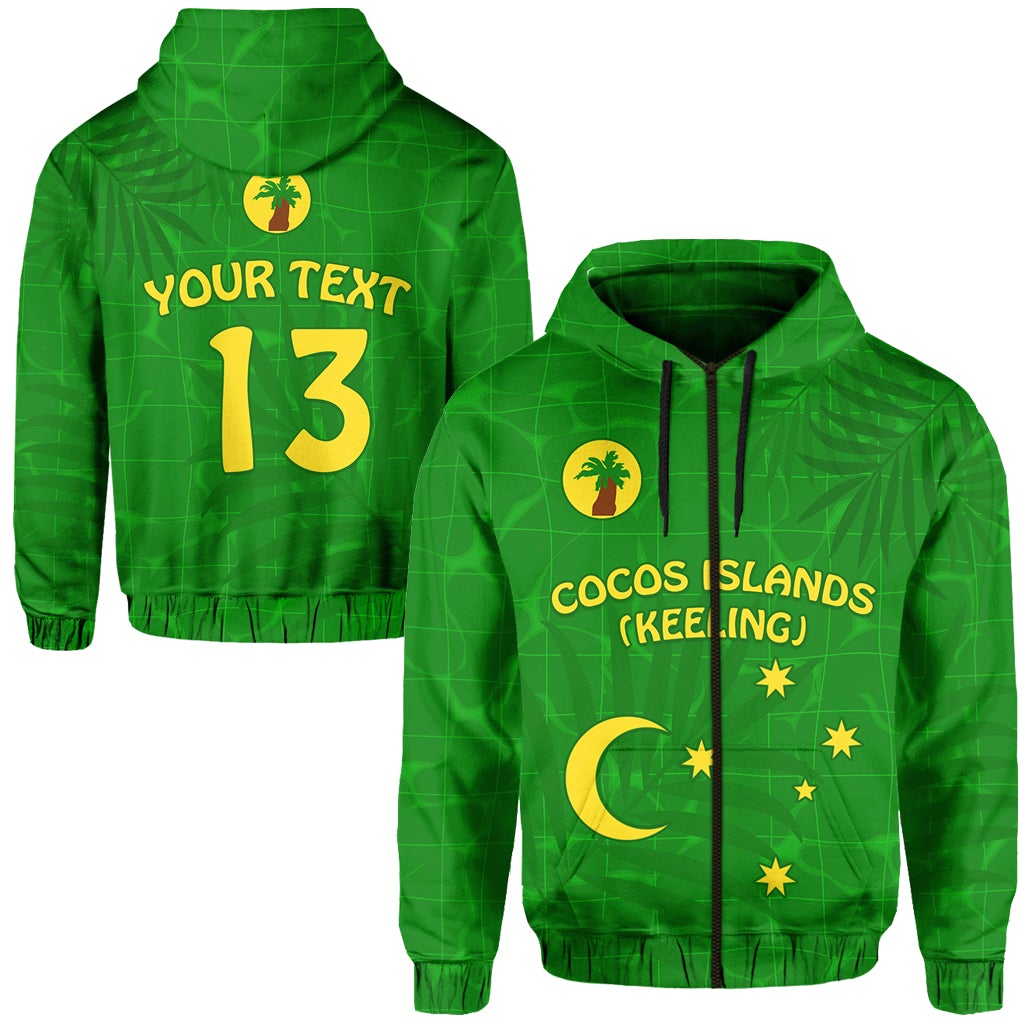 Custom Cocos Islands Zip Hoodie Proud Flag Unique LT13 - Wonder Print Shop