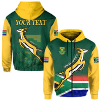 Custom South Africa Rugby Hoodie Springboks Champion Bokke African Pattern Go Bokke LT13 - Wonder Print Shop
