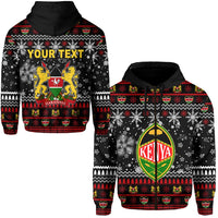 Kenya Christmas Personalized Zip Hoodie Shield mix African Pattern LT13 - Wonder Print Shop