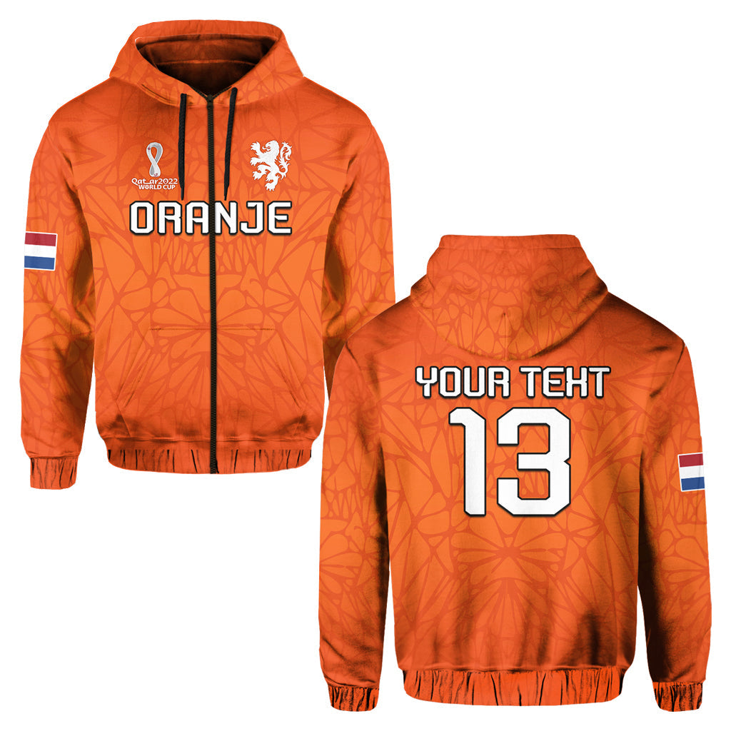 Custom Football Hoodie 2022 Soccer World Cup Oranje Champions LT13 - Wonder Print Shop