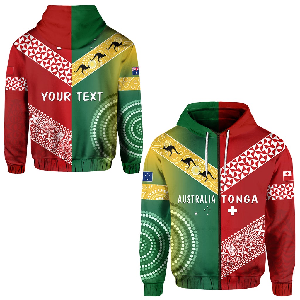 Custom Australia and Tonga Zip Hoodie Version Special LT13 - Wonder Print Shop