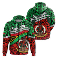 Proud Vanuatu Zip Hoodie Pattern Mix Flag LT13 - Wonder Print Shop
