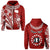 Custom Rarotonga Cook Islands Hoodie Turtle and Map Style Red LT13 - Wonder Print Shop
