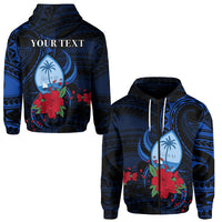 Custom Guam Zip Hoodie Polynesian Flowers LT13 - Wonder Print Shop