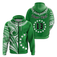 Custom Cook Islands Tatau Hoodie Symbolize Passion Stars Version Green LT13 - Wonder Print Shop